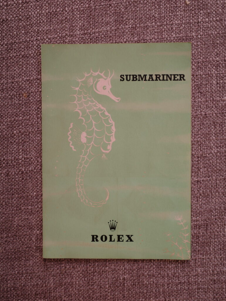 Rolex Submariner ref.5510 – Paper Booklet, Manual,libretto,advertising English